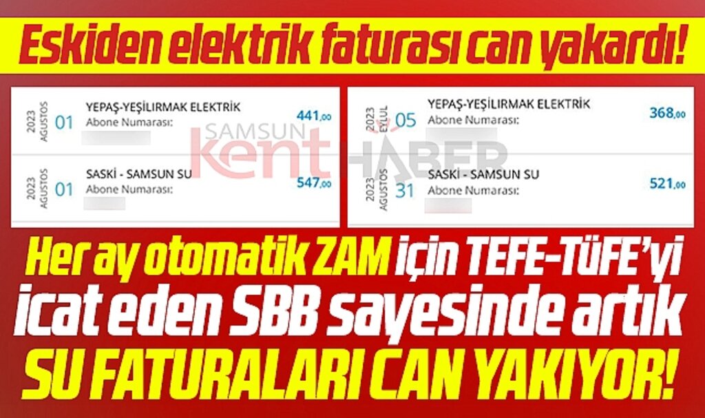 Samsun'da elektrik değil su faturaları can yakıyor! Su faturası elektriği solladı!