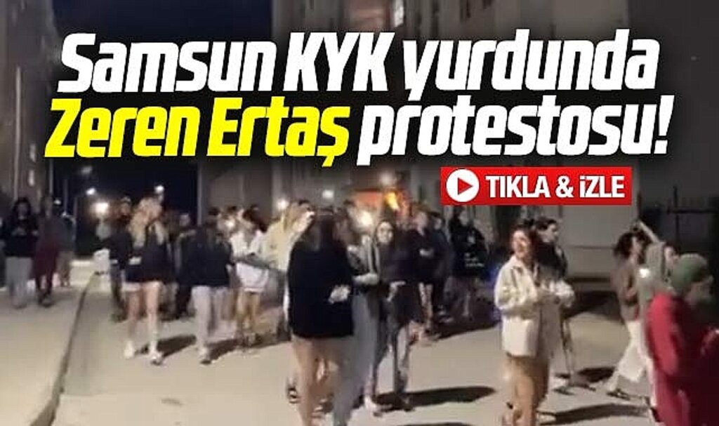 Samsun'da Karadeniz Kız Yurdunda Zeren Ertaş protestosu