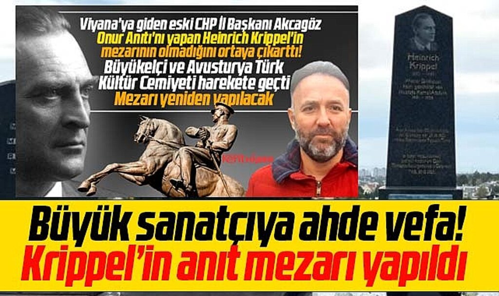 Samsun Atatürk Anıtını yapan Krippel'in Viyana'da anıt mezarı yaptırıldı