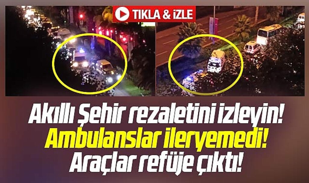 Samsun Atatürk Bulvarında akıllı şehir rezaleti! Ambulanslar sıkışıp kaldı