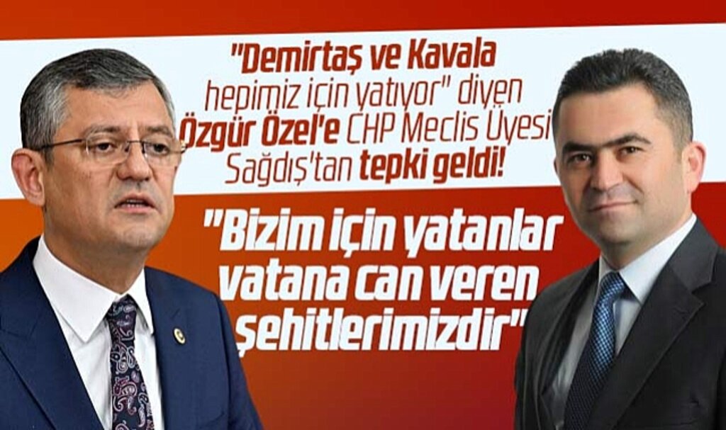 Samsun'da CHP Meclis üyesi Sağdış'tan Özgür Özel'e Demirtaş ve Kavala tepkisi
