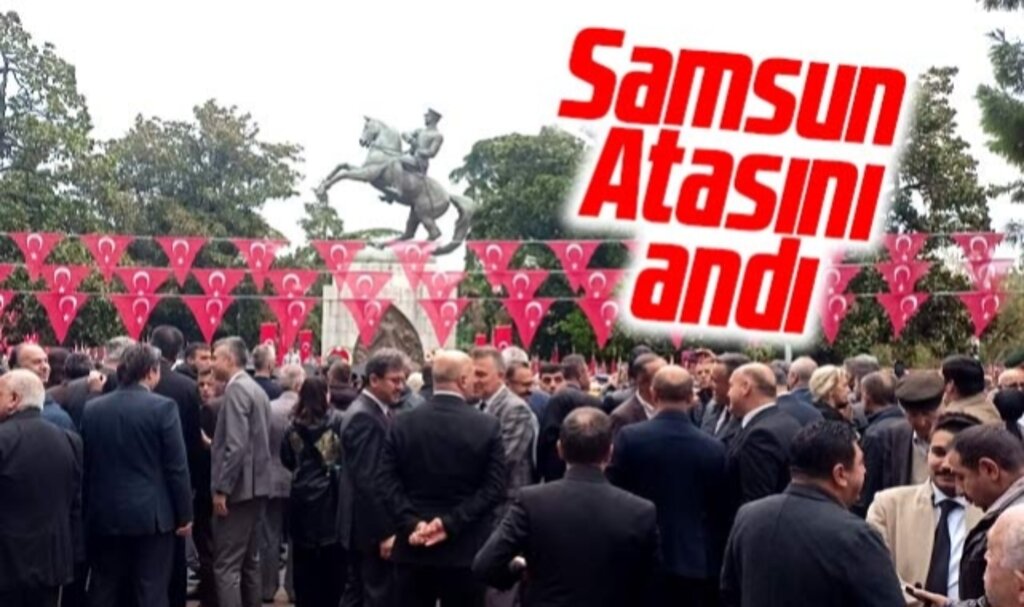 Samsun Onur Anıtı'nda 10 Kasım töreni! 9'u 5 geçe Samsun'da hayat durdu