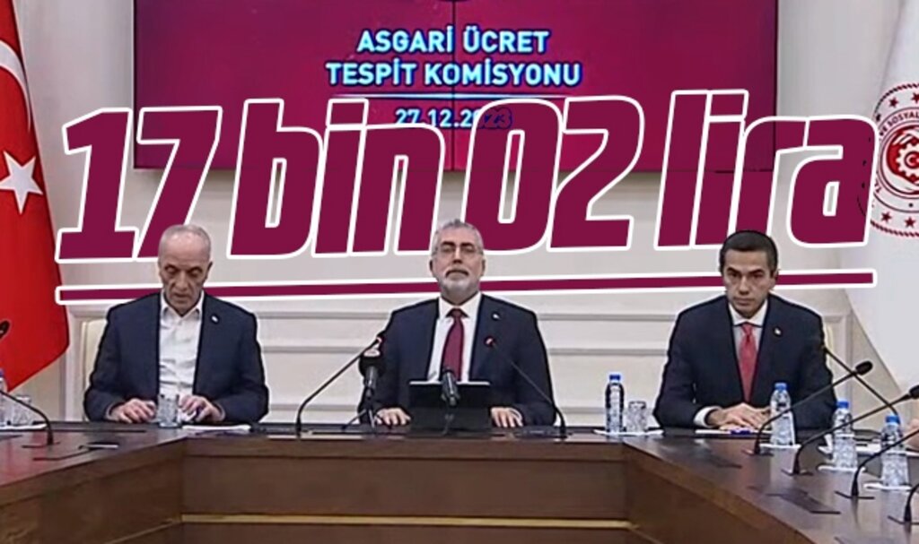 Asgari ücrette son dakika! 1 Ocak 2024'ten itibaren 17 bin 2 lira olacak