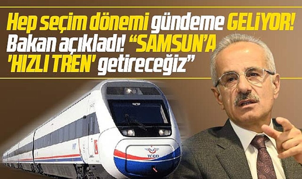 Samsun'a Hızlı Tren geliyor! Bakan Uraloğlu açıkladı! Ankara seyahati 2 saate düşecek