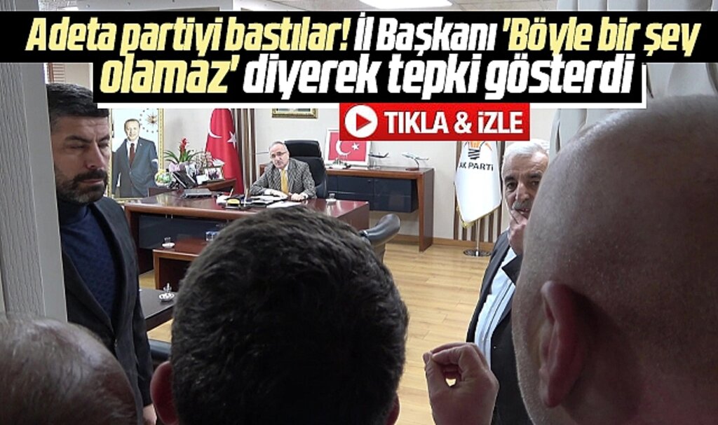 Samsun AK Parti İl Başkanlığında gergin anlar! İl Başkanın odasına girmeye çalıştılar