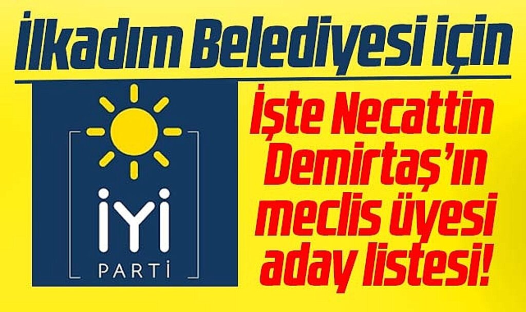 Samsun'da işte Necattin Demirtaş'ın İlkadım Belediye Meclis üyesi adaylarının isimleri