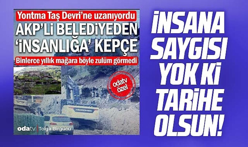 Samsun Büyükşehir Tekkeköy'deki tarihi mağaraları tahrip etti