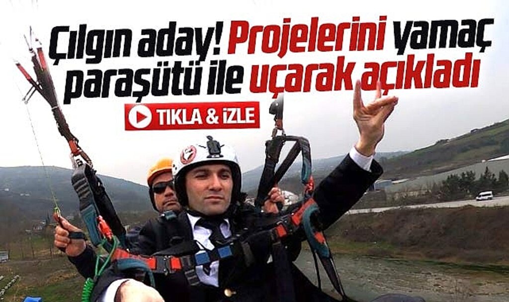 Samsun'da Zafer Partisi Atakum adayı Başsan projelerini havada uçarak açıkladı