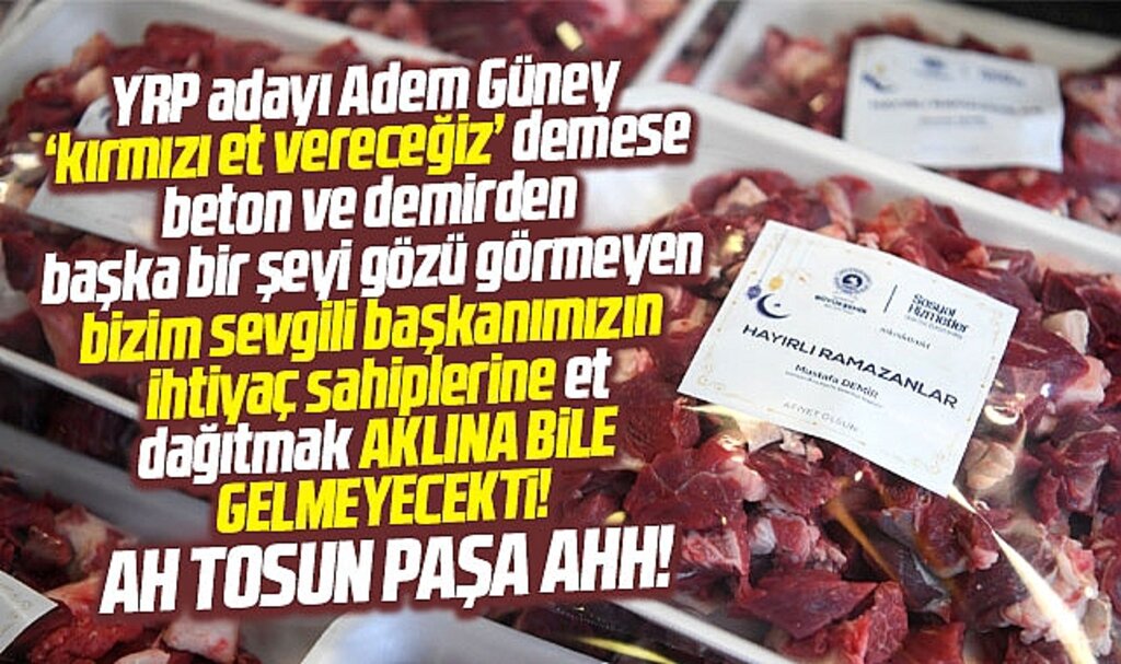 YRP Samsun Büyükşehir adayı Güney kırmızı et vereceğiz dedi, Büyükşehir et dağıttı