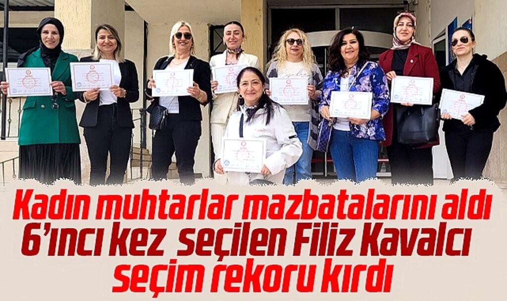 Samsun'da 31 Mart seçiminde mahalle muhtarı olan kadınlar mazbatalarını aldı! 