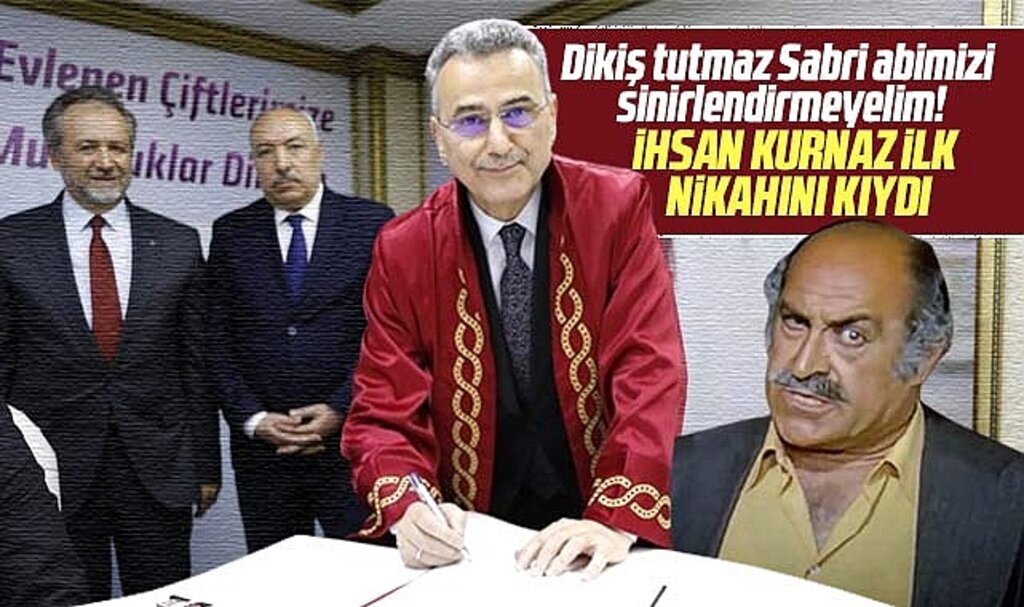 Samsun'da İlkadım Belediye Başkanı İhsan Kurnaz ilk nikahını kıydı