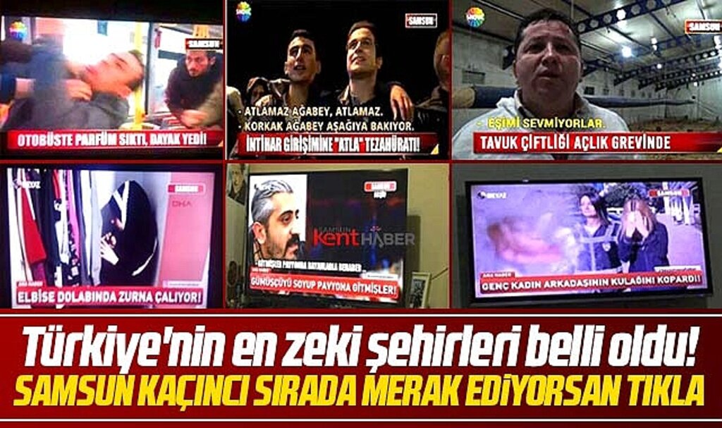 Samsun Türkiye'nin en zeki şehirleri listesinde kaçıncı sırada?