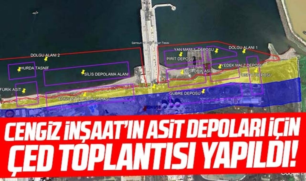 Samsun'un Tekkeköy ilçesinde yapılacak asit depoları için ÇED toplantısı gerçekleştirildi