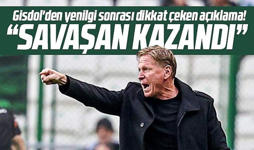Gisdol'den Konyaspor yenilgisi sonrası dikkat çeken açıklama! Savaşan kazandı