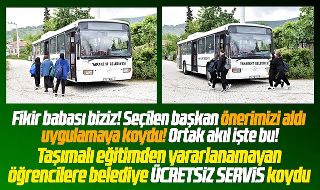 Samsun'da Yakakent Belediyesi öğrenciler için ücretsiz servis hizmeti başattı