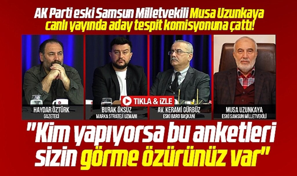 Samsun Gündemi canlı yayınında Musa Uzunkaya AK Parti aday tespit komisyonuna çattı