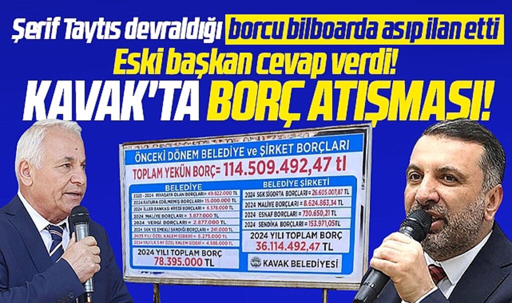 Samsun Kavak'ta Şerif Ün borcu bilboardlara astı eski başkan Sarıcaoğlu açıklama yaptı