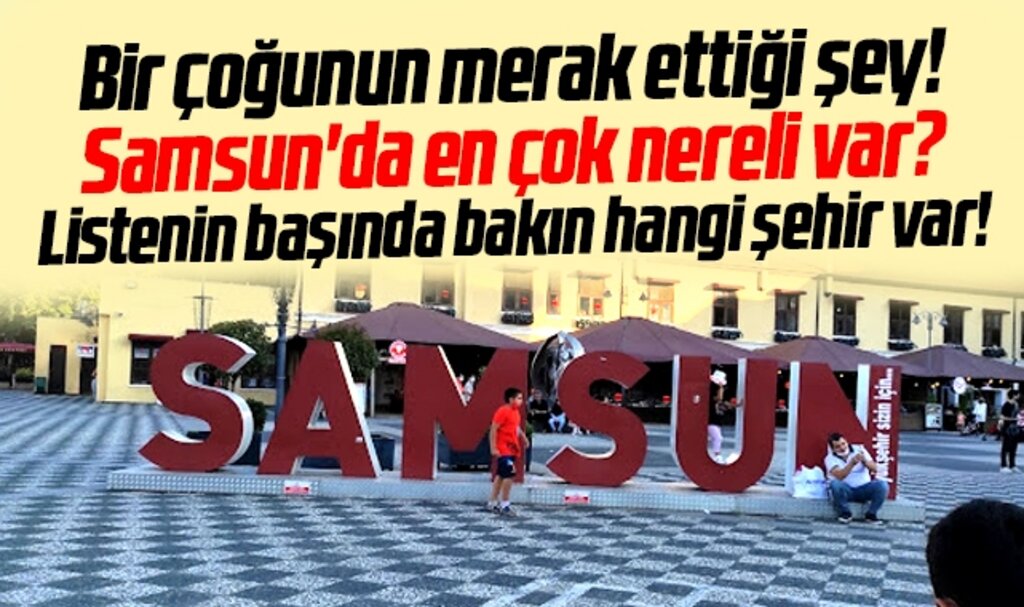 Samsun'da en çok nereli var? İşte Samsun'da yaşayıp başka şehirli olanların sayısı