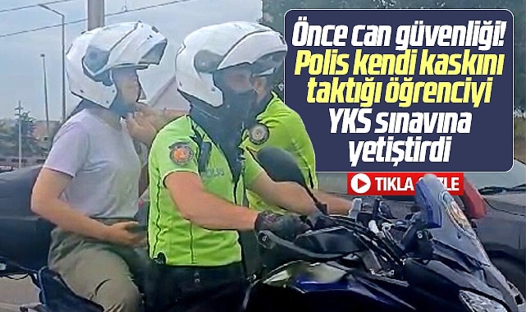 Samsun'da YKS'ye geç kalan öğrencileri polisler motorlarla sınava yetiştirdi
