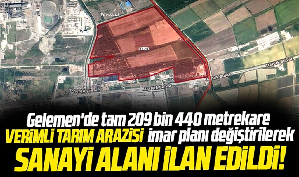 Samsun Tekkeköy'de 20.94 hektar verimli tarım arazisi sanayi alanına çevrildi