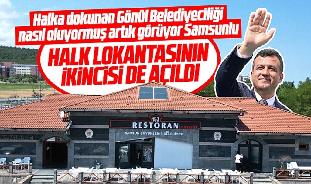 Samsun Büyükşehir Başkanı Doğan Halk Lokantasının ikincisini de hizmete açtı