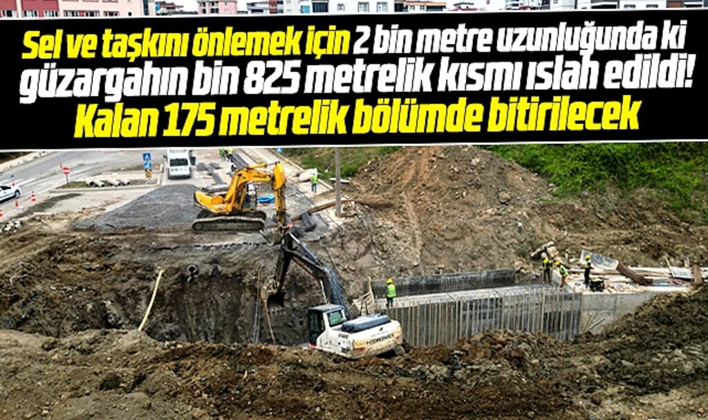 Samsun'da Kışla ve Hozan Derelerinde ıslah çalışmaları son aşamaya geldi