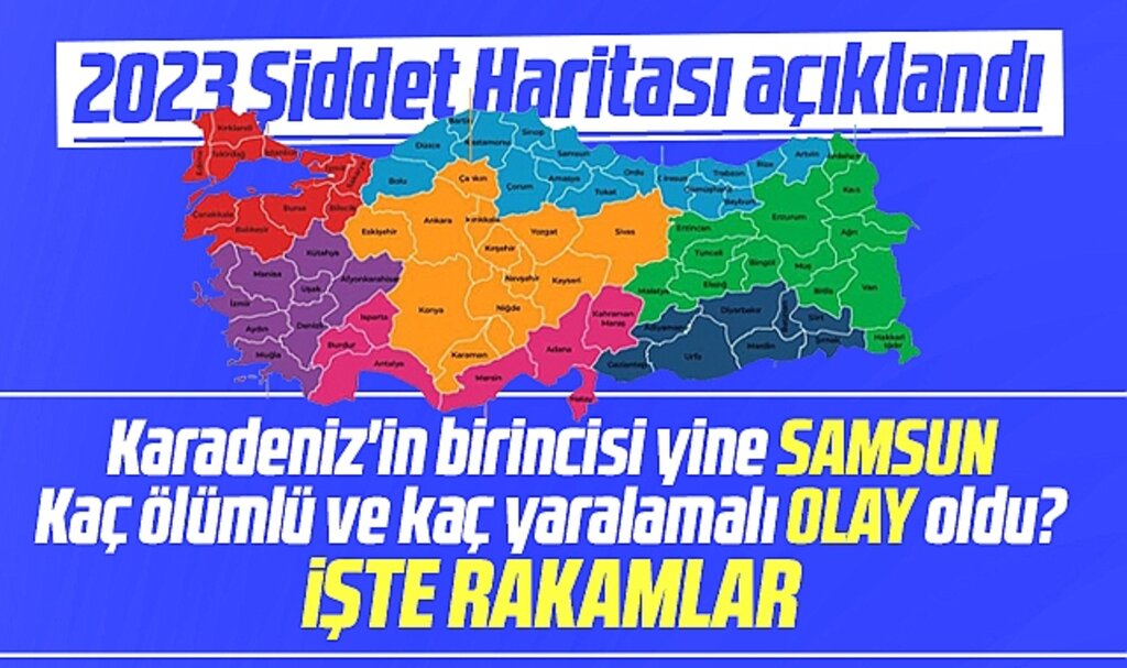 Samsun Karadeniz'de birinci oldu! İşte Samsun'un 2023 şiddet raporu