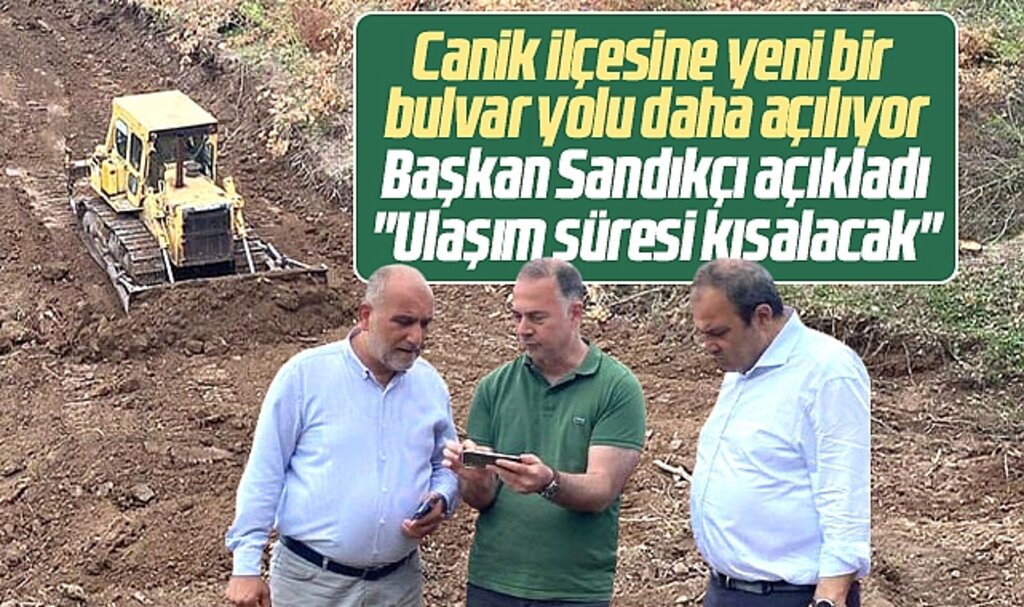Samsun'un Canik ilçesinde Hasköy-Teknepınar Bulvar Yolu yapılıyor
