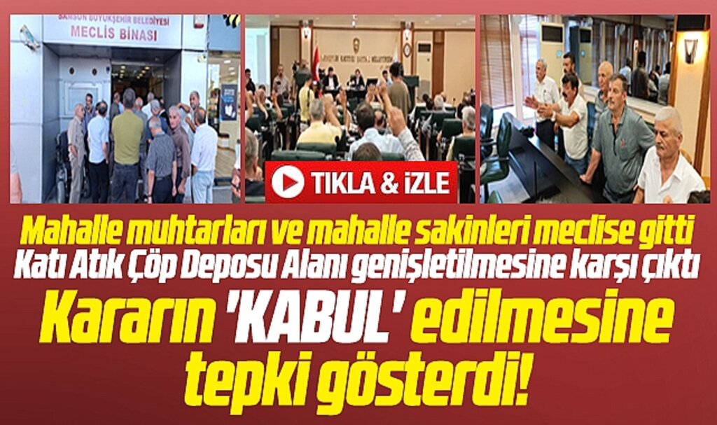 Samsun'da Katı Atık Deposu tepkisi! Muhtar ve vatandaş meclis binasına gitti