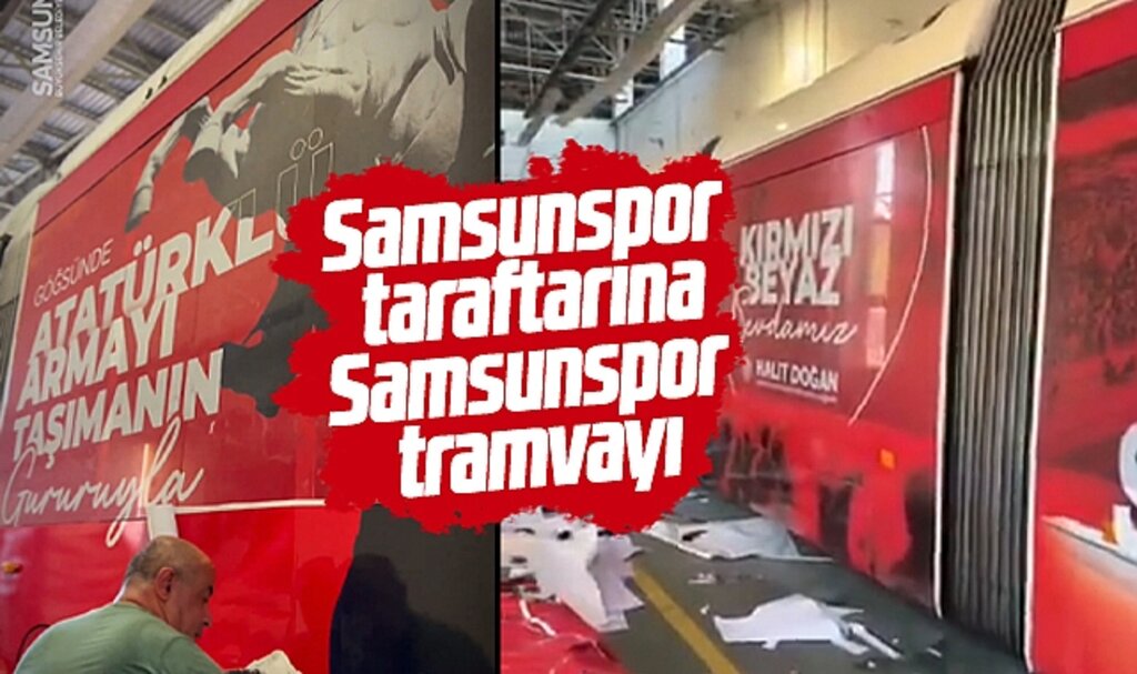 Samsunspor taraftarına Halit Doğan'dan Samsunspor tramvayı