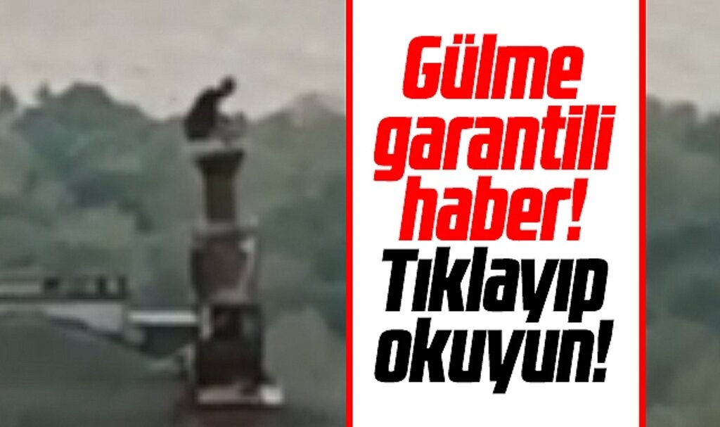 Samsun'da gülme krizine sokacak haber! Bacaya sıkıştı!