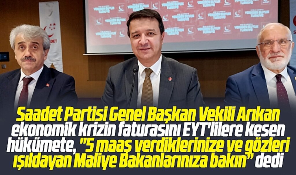 Samsun'da konuşan SP'li Arıkan'dan EYT'lileri günah keçisi ilan eden hükümete eleştiri