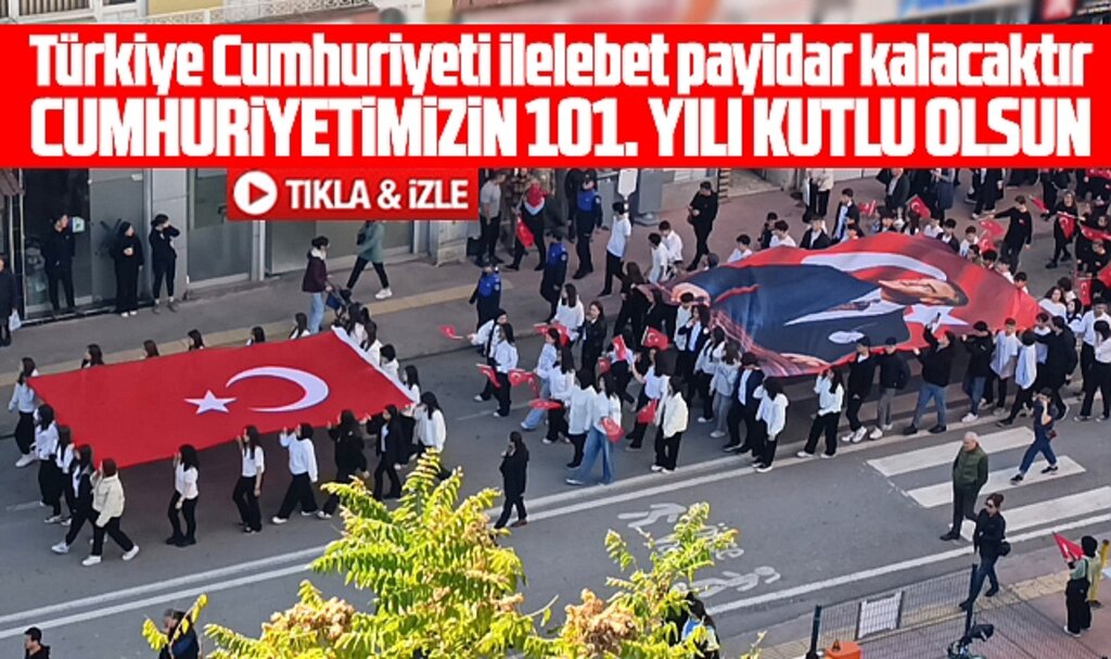 Samsun'da Cumhuriyet Yürüyüşünde Mustafa Kemal'in Askerleriyiz sloganları atıldı