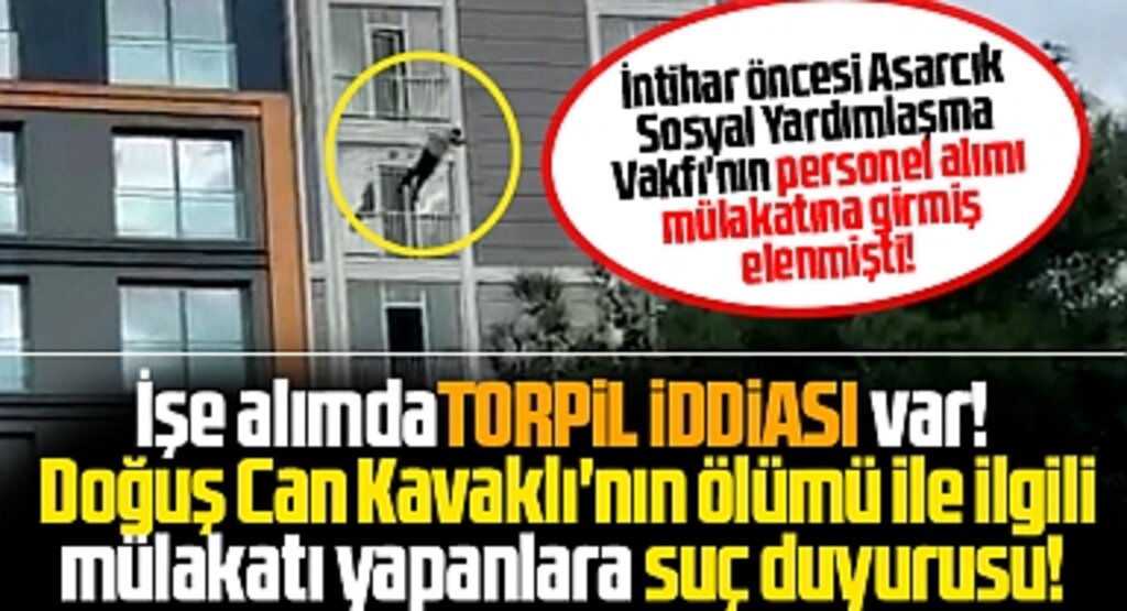 Samsun'da intihar eden PDR mezunu Doğuş Can Kavaklı'nın ölümü ile ilgili suç duyurusu