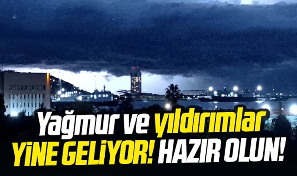 Samsun'u kara bulutlar kapladı! Dikkat yağmur ve yıldırımlar yine geliyor
