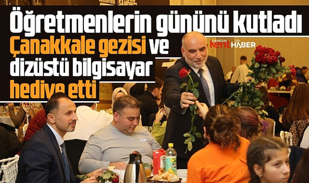 Canik Belediye Başkanı Sandıkçı öğretmenlere Çanakkale gezisi ve bilgisayar hediye etti