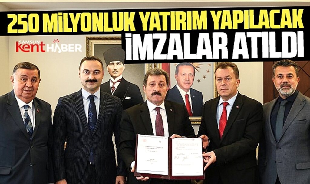 Samsun'da Havza OSB'ye 250 milyonluk iltisak hattı yatırımı için imzalar atıldı