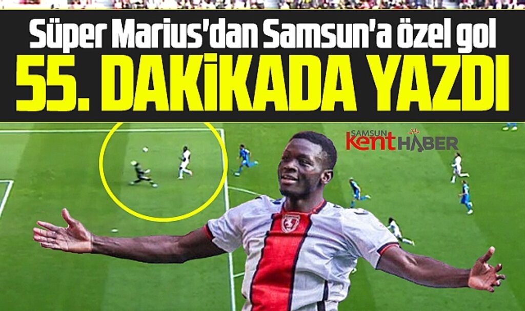 Samsunspor'da Marius Bodrumspor'a dakikalar 55'i gösterirken gol attı