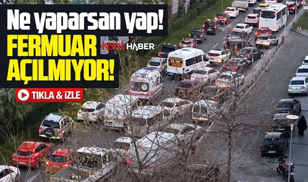 Samsun'da Akıllı Şehir Trafik çilesi! Ne yaparsan yap fermuar açılmıyor!