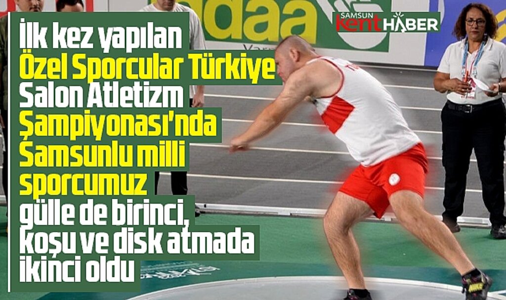 Samsunlu milli sporcu Ali Topaloğlu Atletizm Şampiyonası'nda madalyaları topladı