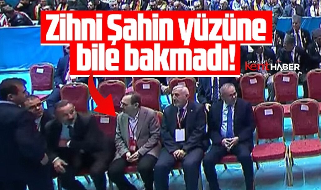 AK Parti Samsun İl Kongresinde Zihni Şahin, Mustafa Demir'in yüzüne bakmadı