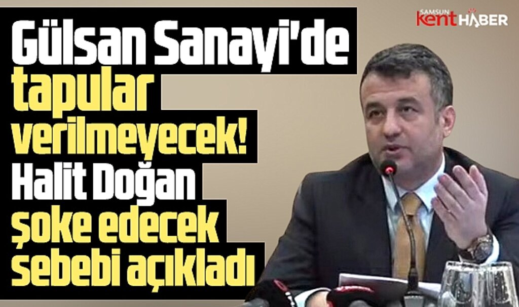 Samsun'da Gülsan Sanayi'de tapular verilmeyecek! İşte sebebi!