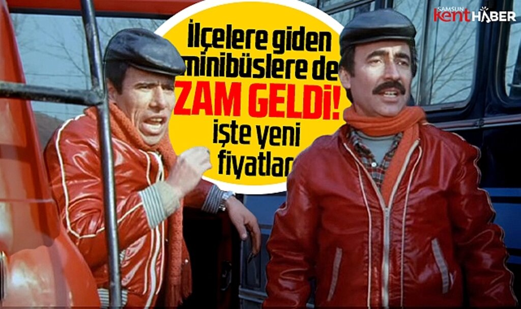 Samsun'da ilçelere giden minibüslere zam geldi! İşte yeni fiyatlar