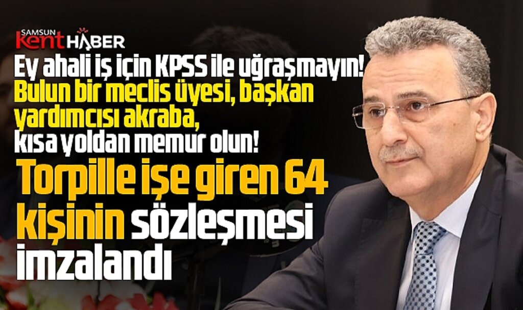 Samsun'da İlkadım Belediyesine torpille işe giren 64 kişinin sözleşmesi imzalandı