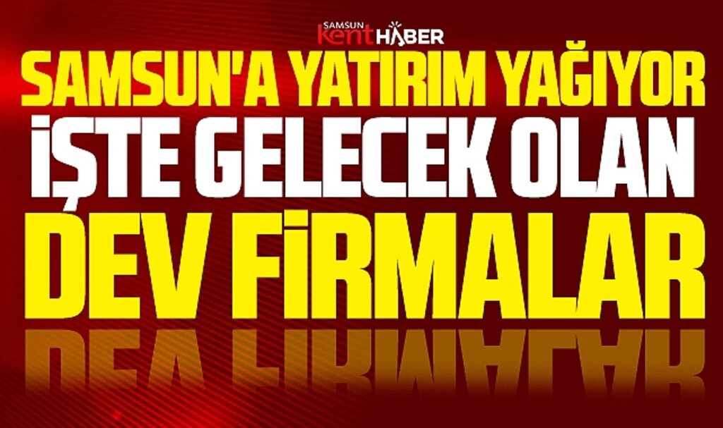 Samsun'a yatırım yağıyor! İşte gelecek olan dev firmalar