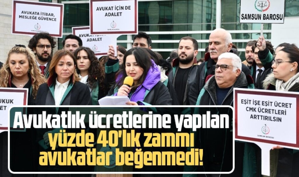 Samsun Barosu avukatları 2025 yılı CMK tarife zam oranını protesto etti 