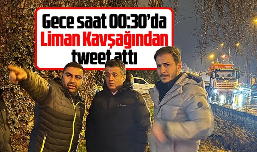 Samsun Büyükşehir Başkanı Doğan, Liman Kavşağında gece inceleme yaptı