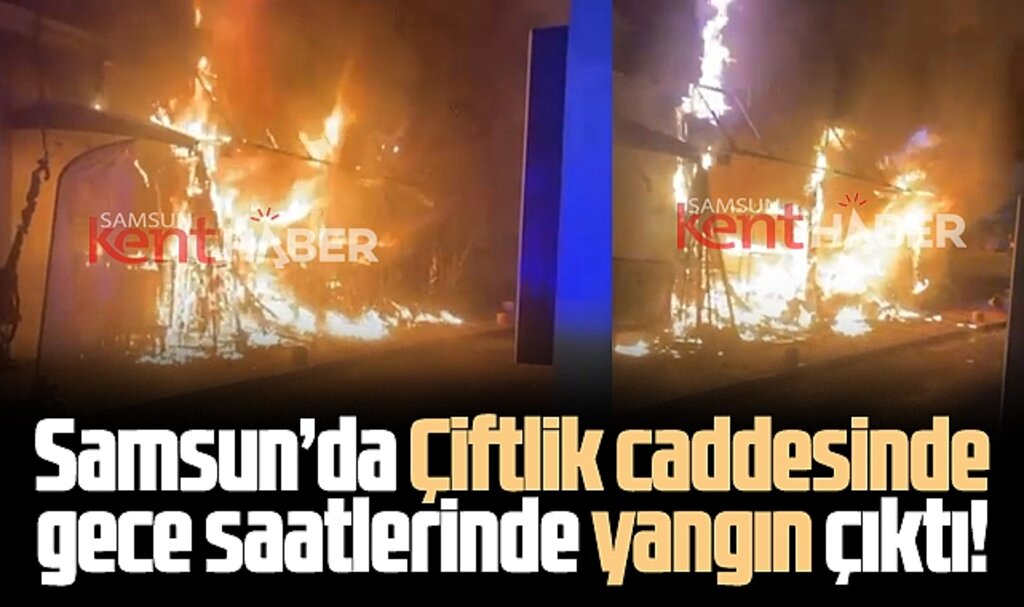 Samsun'da son dakika! Çiftlik caddesinde büyük yangın