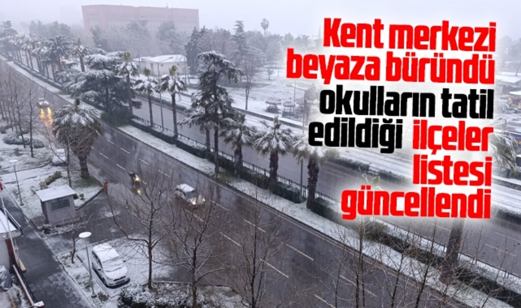 Samsun kent merkezine 20 Şubat sabahı kar yağdı! Tatil edilen ilçeler listesi güncellendi