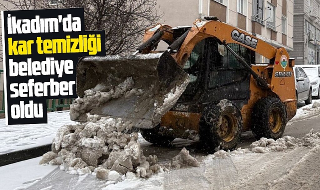Samsun'un İkadım ilçesinde kar temizliği! Belediye seferber oldu